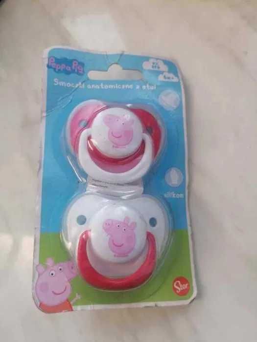 Smoczek anatomiczny z etui 2 szt Świnka Peppa 6m+