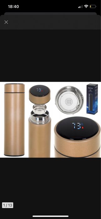 Kubek termiczny smart 500 ml złoty