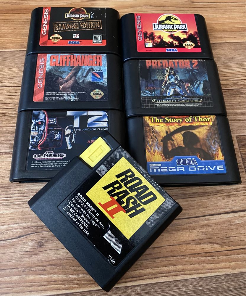 Sega Mega Drive (Genesis): Road Rash, Mortal Kombat, Aladdin, Jim