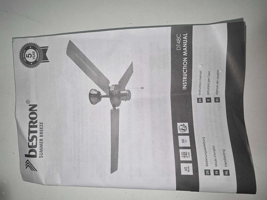Wentylator sufitowy Bestron DT48C średnica 120 cm