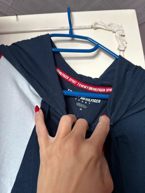 Tommy Hilfiger Sport cienka bluza bluzka z kapturem