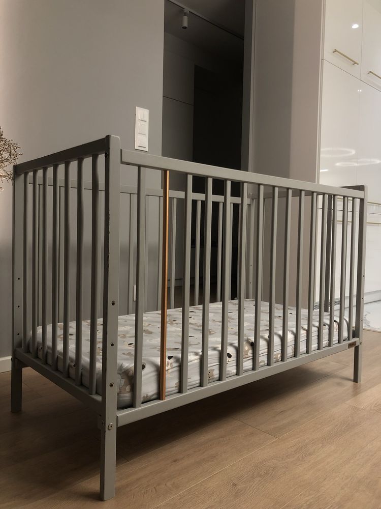 Łóżeczko niemowlęce Stardust Cot 120×60 Craft szarość