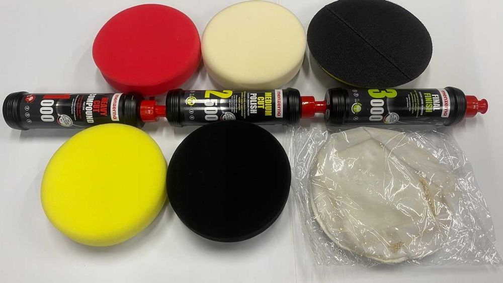 Polerka samochodowa rotacyjna WUBER 2300W + zestaw gąbek + filc