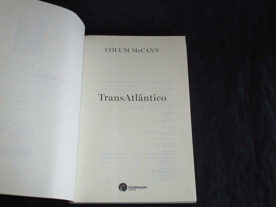 Livro TransAtlântico Colum McCann