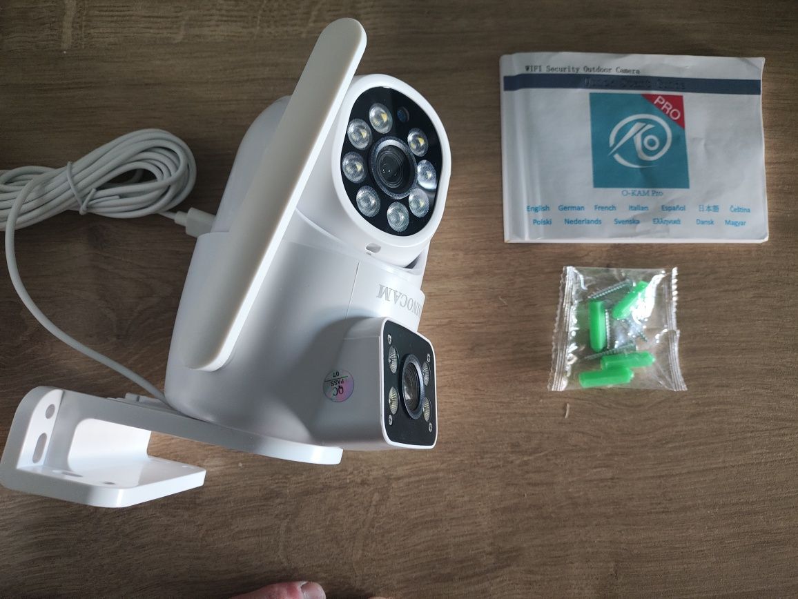 kamera wi-fi zewnętrzna wewnętrzna 720p HD 360° ładowanie USB