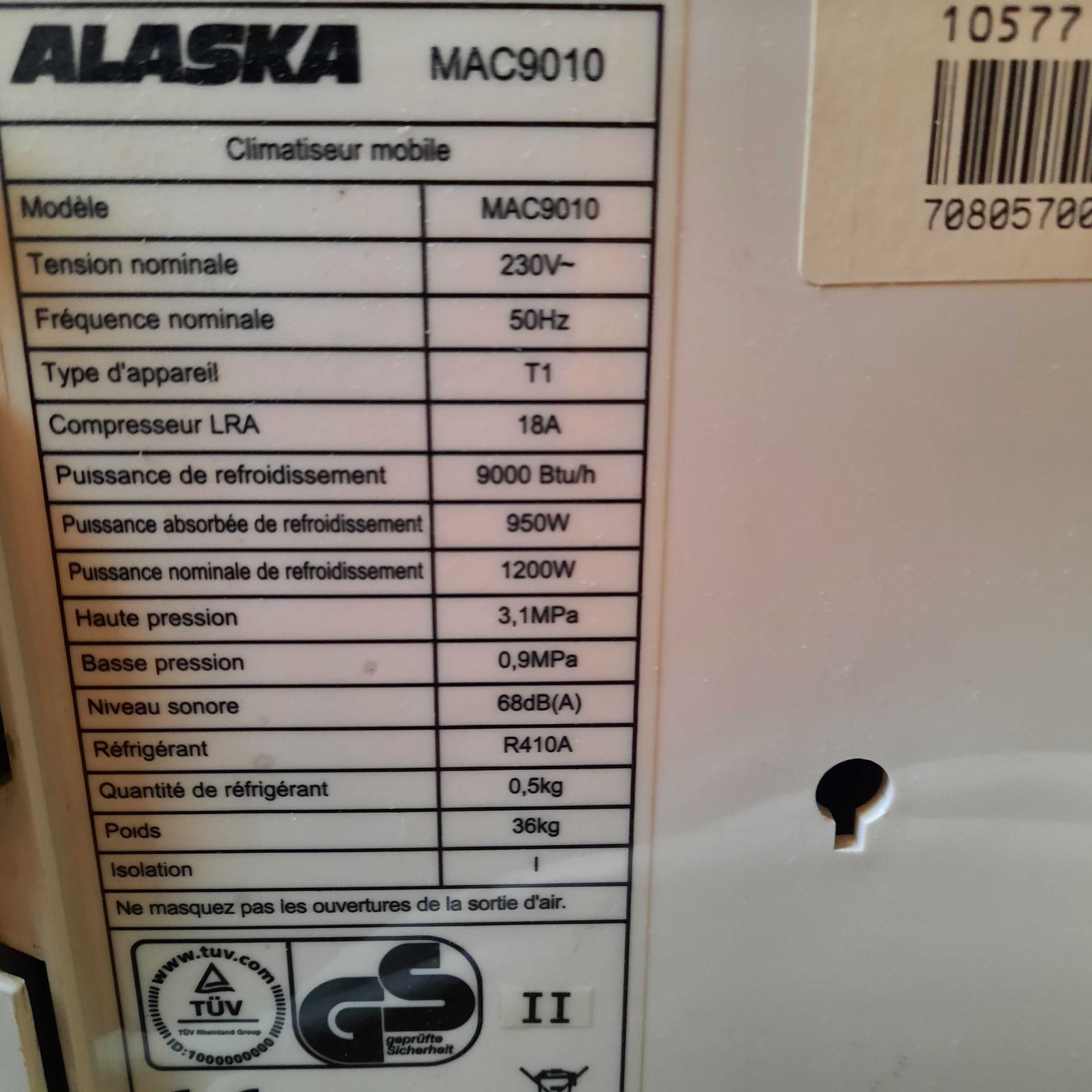 Klimatyzator Alaska Mac9010