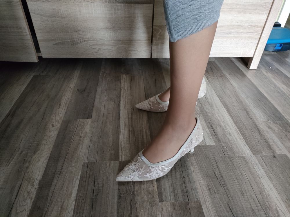 Buty ślubne ciemne ecru Veshco