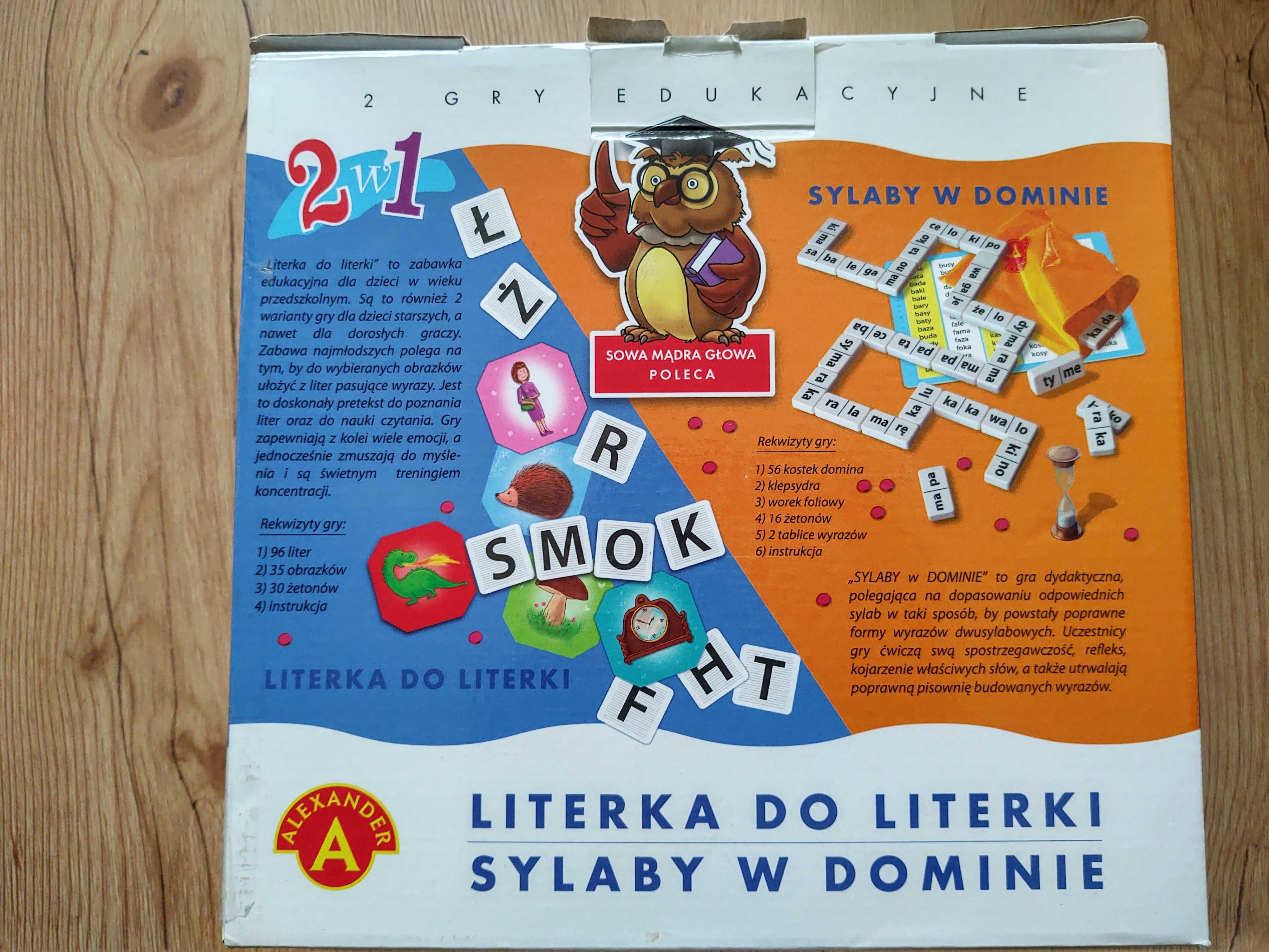 Dwie gry: Literka do literki + Sylaby w dominie Alexander