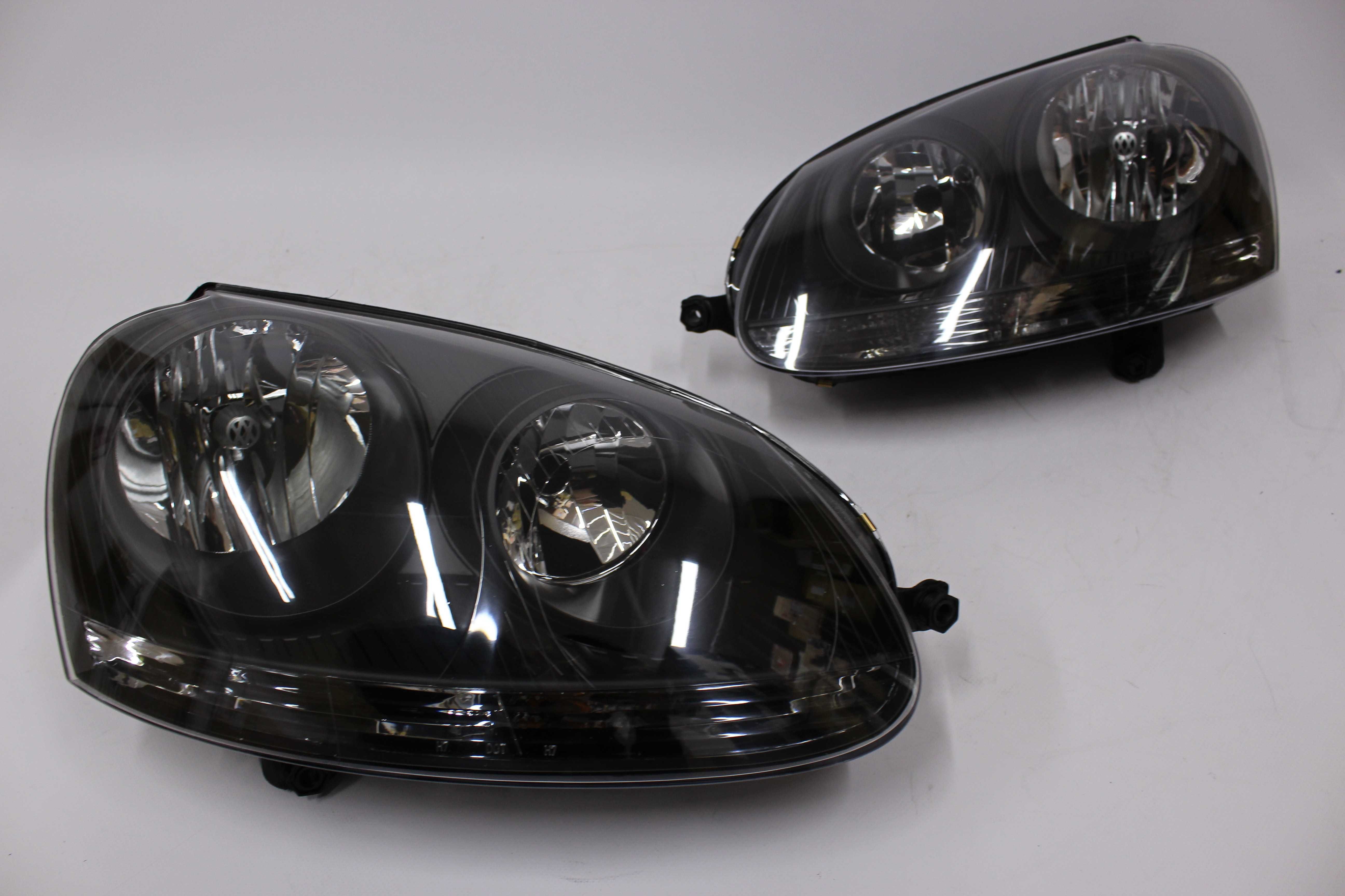 Lampy przednie przód VW GOLF 5 V H7 03-09 CZARNE BLACK Tuning IGŁA
