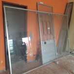 Vidro de monta e porta