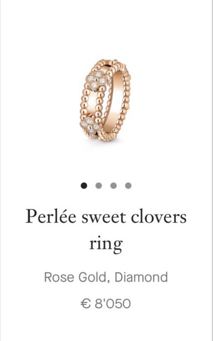 Van Cleef Perlee sweet clowers ring каблучка