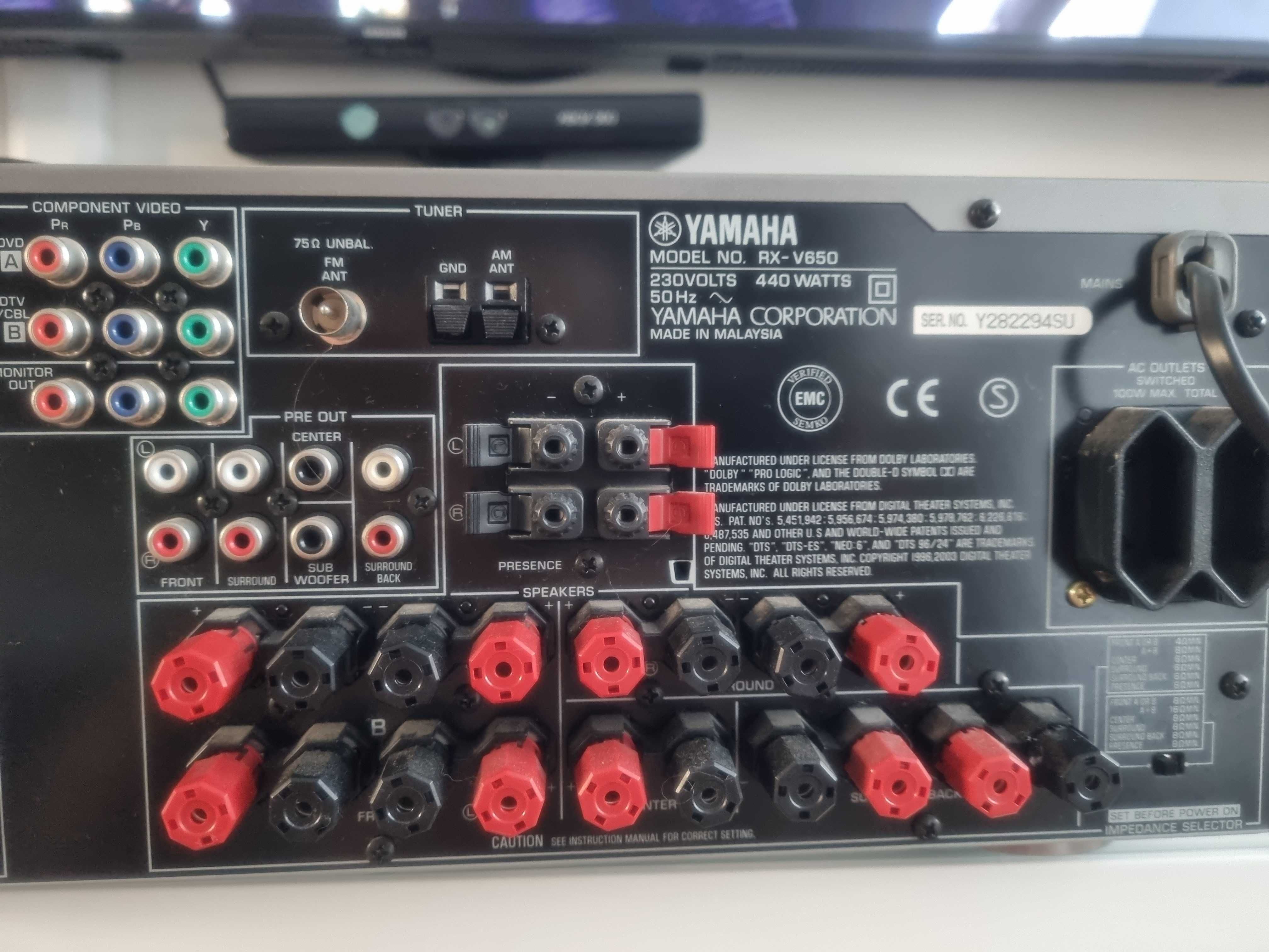 OKAZJA Wzmacniacz amplituner kino domowe stereo Yamaha rx v650 mocny
