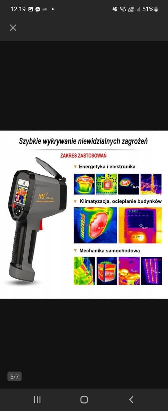 Kamera termowizyjna 3,5" wifi