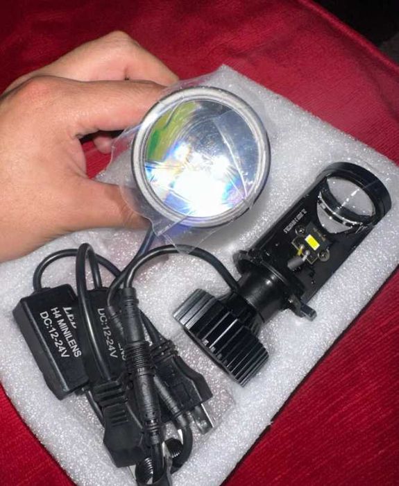 Светодиодные автомобильные лампы h4 y7d led с линзой