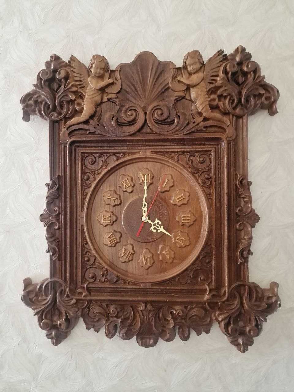 ЧАСЫ БАРОККО Дуб натуральный настенные часы настінний годинник