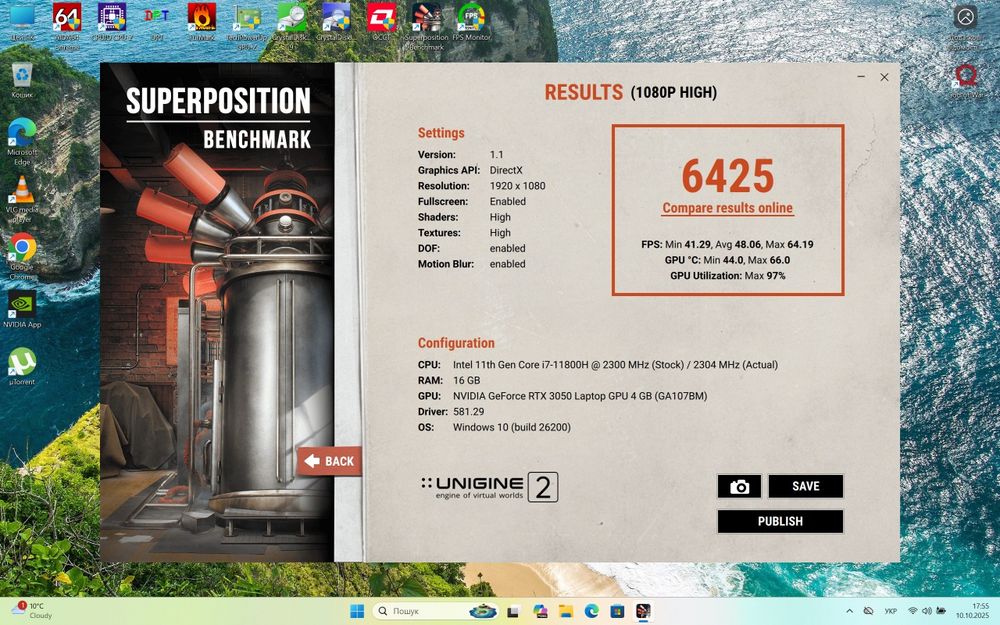 Ігровий Lenovo legion 5 Pro 16ITH6 I7 11800H RTX3050