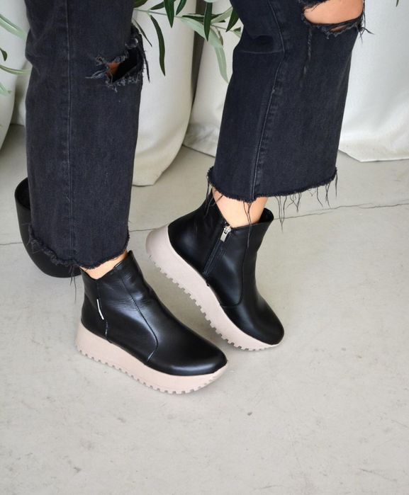 Черевики шкіряні зимові , ботинки женские зима кожа