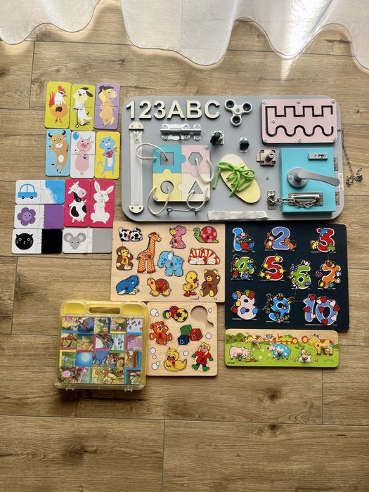 Tablica manipulacyjna, puzzle, ukladanki drewniane
