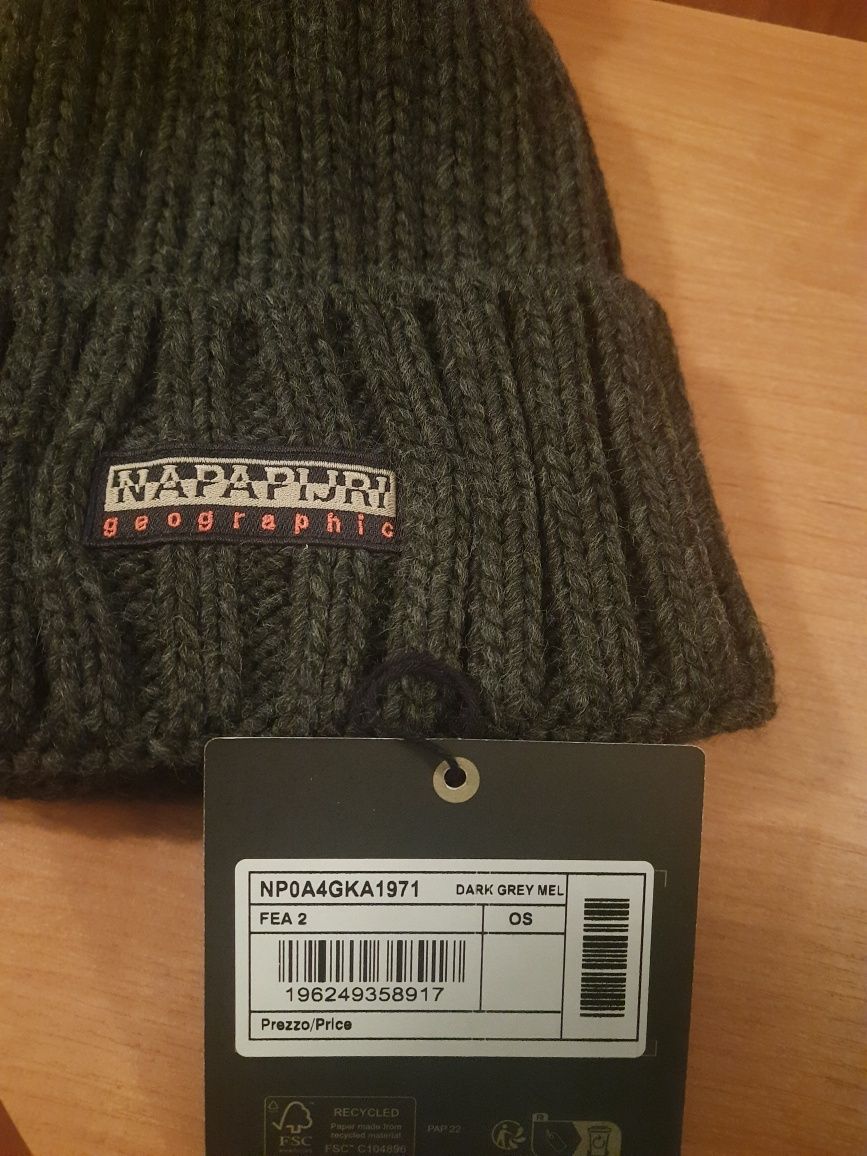 Шапка чоловіча Napapijri Fea 2 dark grey melange