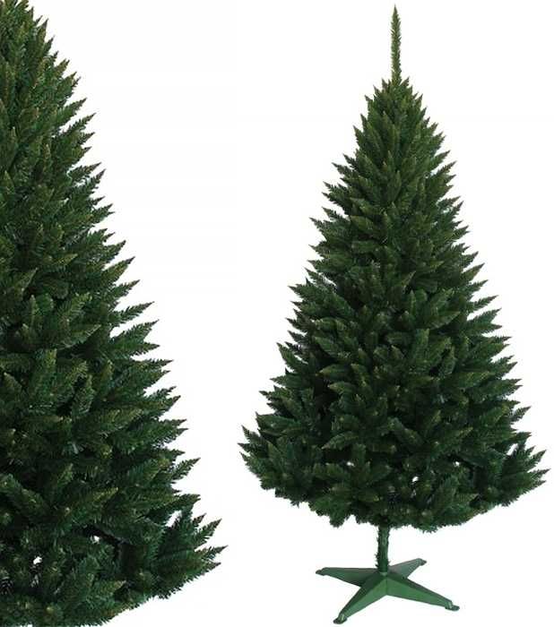 Choinka sztuczna JAK ŻYWA 220 cm zielona naturalna świerk bardzo gęsty