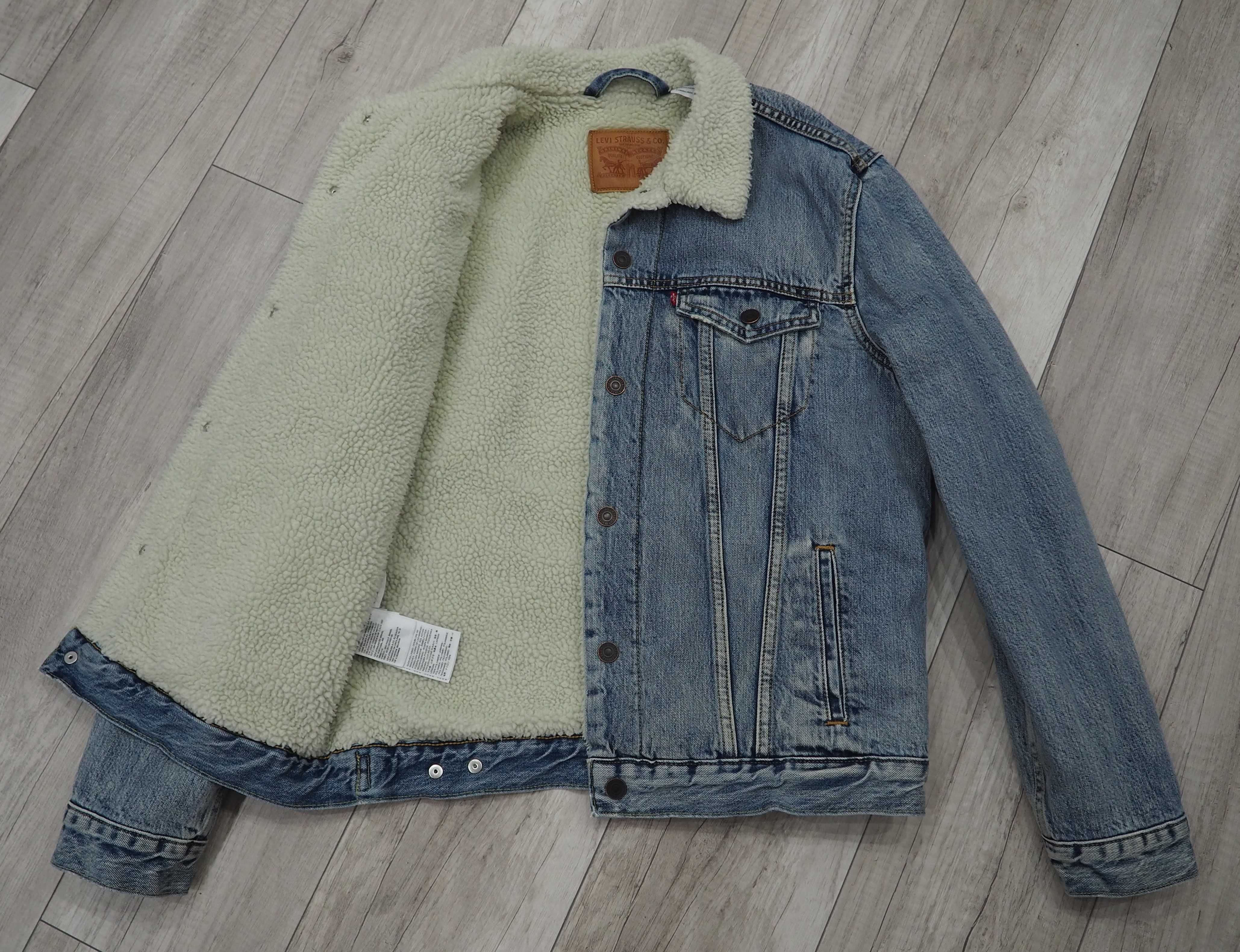 Levi's_ Sherpa jacket_męska kurtka jeansowa na misiu_teddy_rozmiar S/M