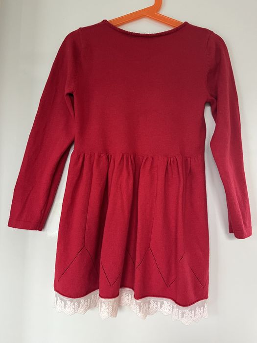 H&M cudo! JAK NOWA czerwona sukienka 110/116 miękka dzianina