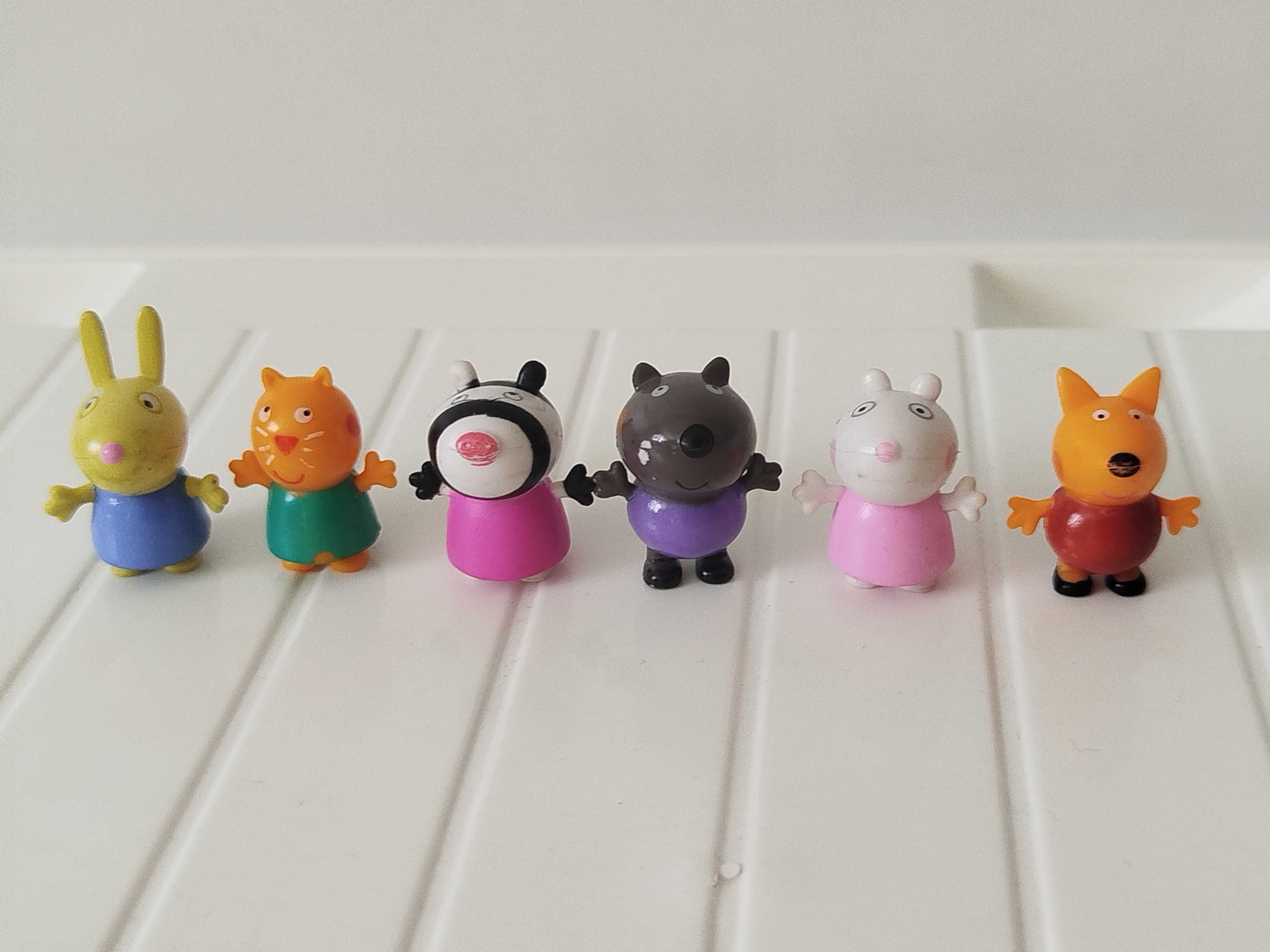 Świnka Peppa - figurki, Owca, Pies, Królik, Zebra, Kotek oraz Lis