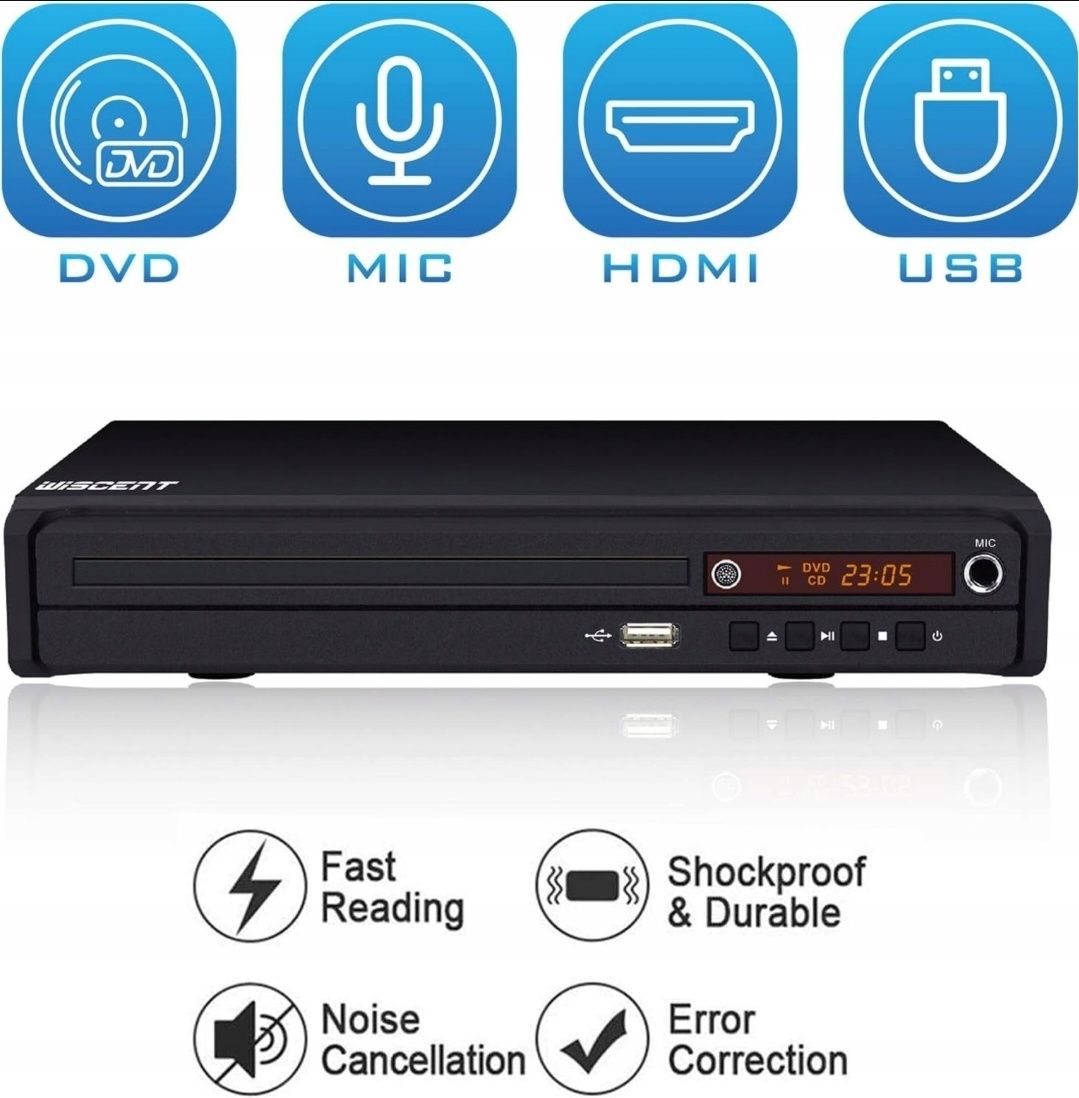 Odtwarzacz DVD Multi-Regional z wejściem USB