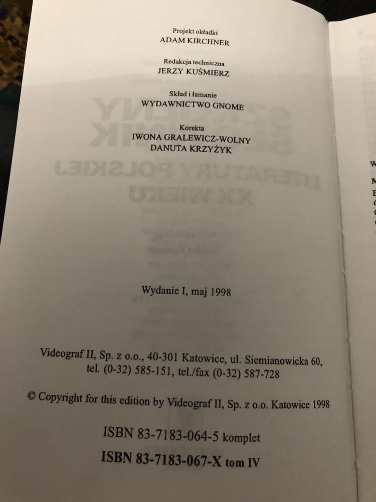 Szkolny słownik literatury polskiej XX wieku
