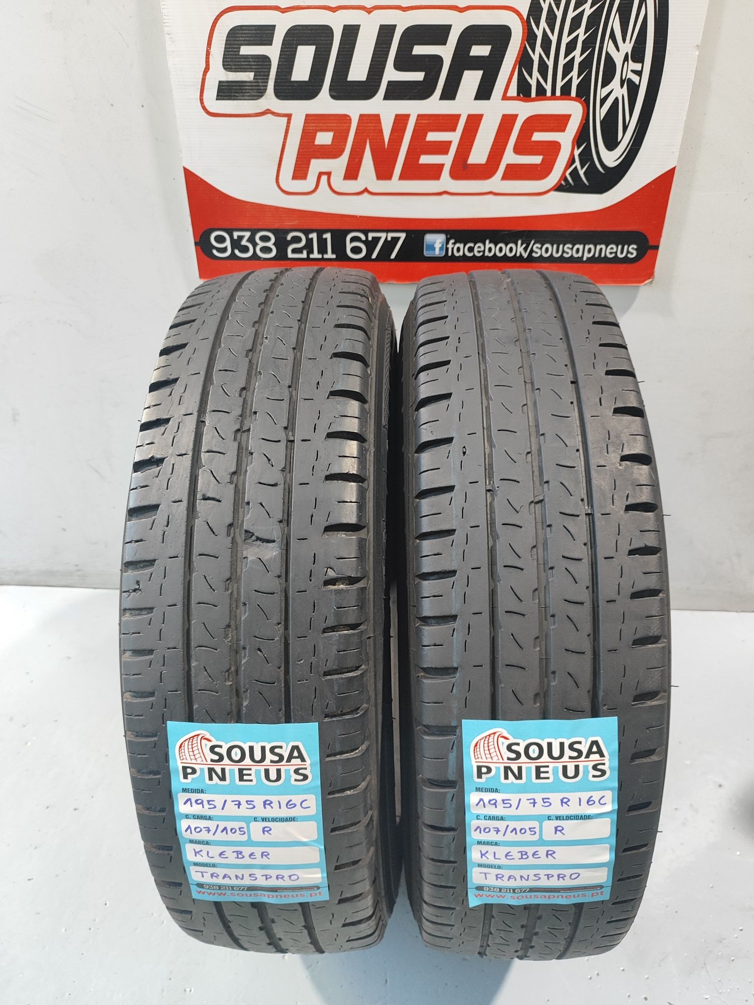 2 pneus semi novos 195-75R16C kleber - Oferta dos portes