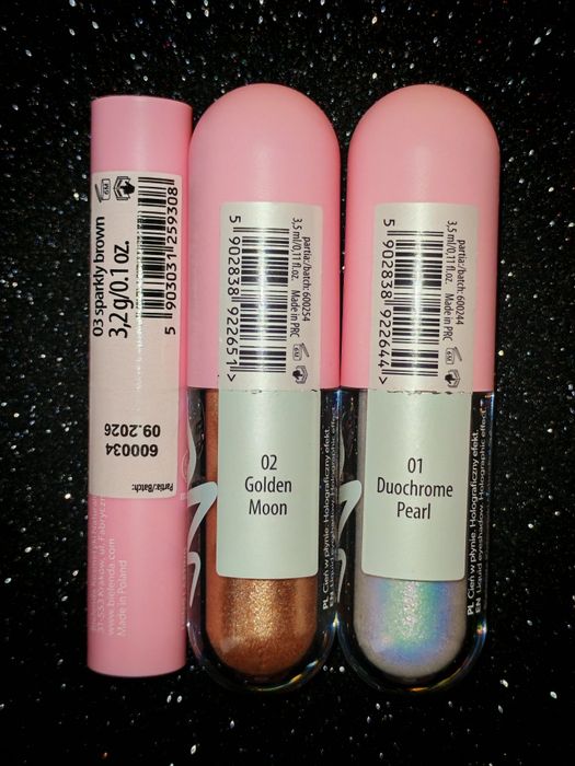 Zestaw kosmetyków Face Boom cień płynny cień w sztyfcie brokatowy