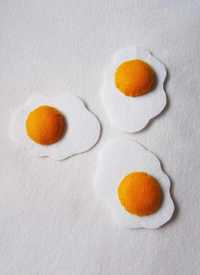 Jedzenie z filcu - Jajka sadzone 3 szt