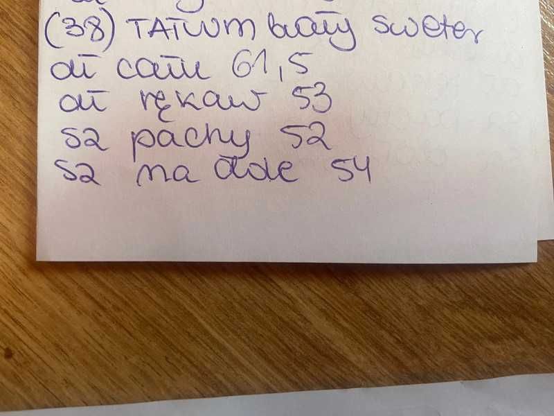M l 38 40 tatuum bialy sweter bluza basic guizki na rekawach wiosna