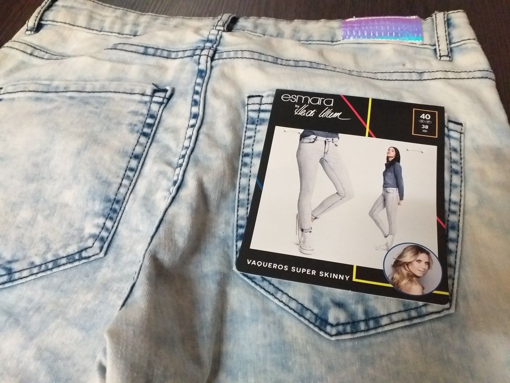 NOVO,Calças 38,ganga skinny by Heidi Klum,preço fixo