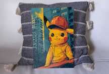 Plakat na metalu A3 Pikachu Blokers Wojownik Sebiks Dres Pokemon
