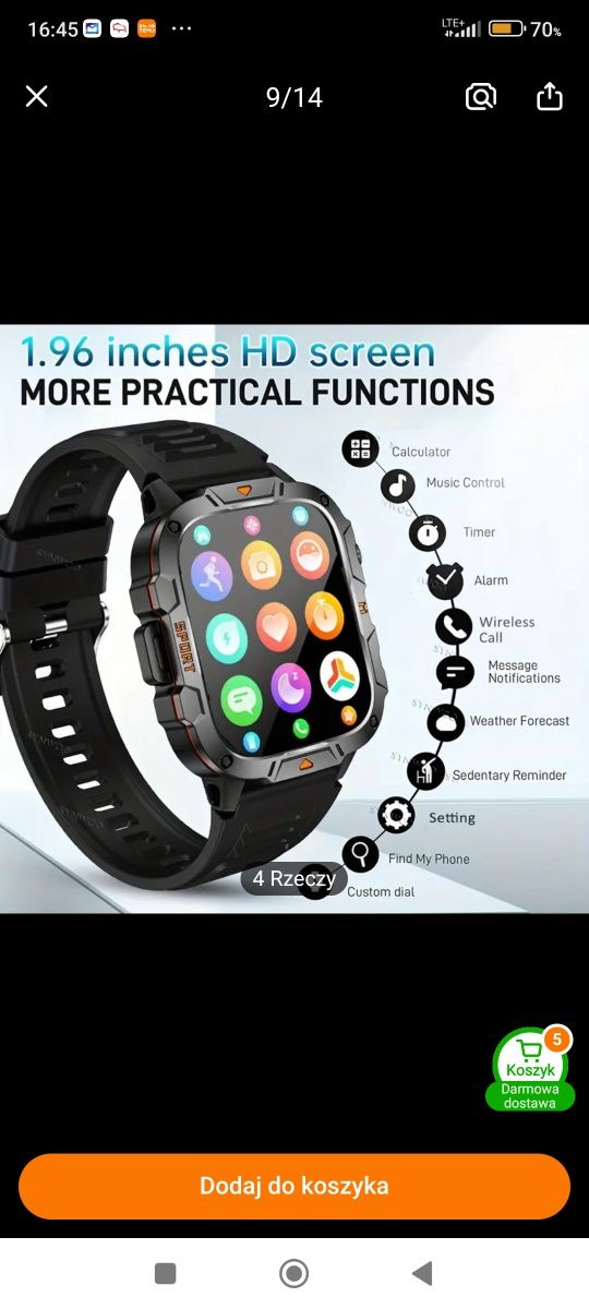 zegarek smartwatch NÓWKA SZTUKA