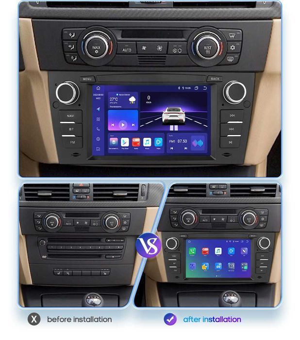 Radio Android 12 BMW E90 E91 E92 E93 wifi Bluetooth gps PROM