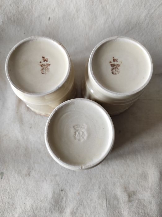 Kubki barowe porcelit Tułowice 3 sztuki okres PRL
