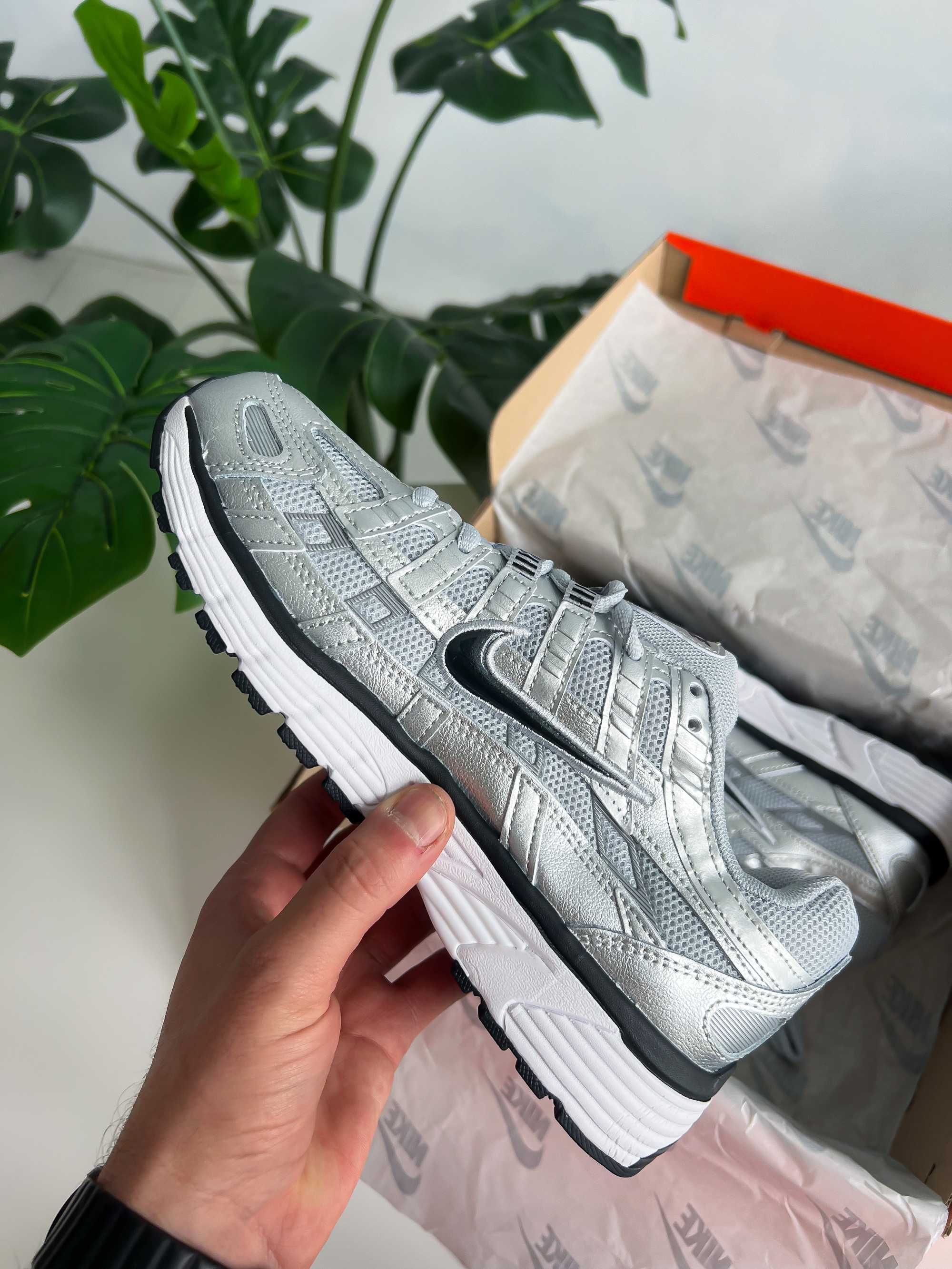 ЗНИЖКА! 41 (26см) Nike P-6000 Metallic Silver сірі найки кроси бігові
