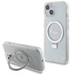 Etui Guess Ring Stand Script Glitter MagSafe na iPhone 15 / 14 / 13 -
