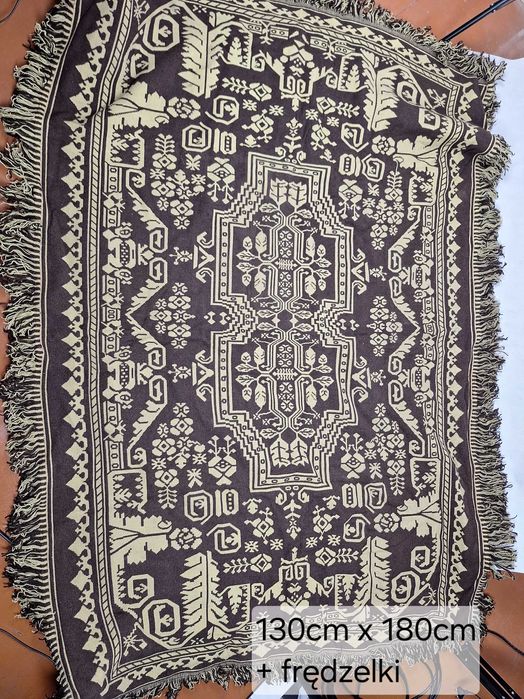 stary wełniany kilim narzuta dwustronna