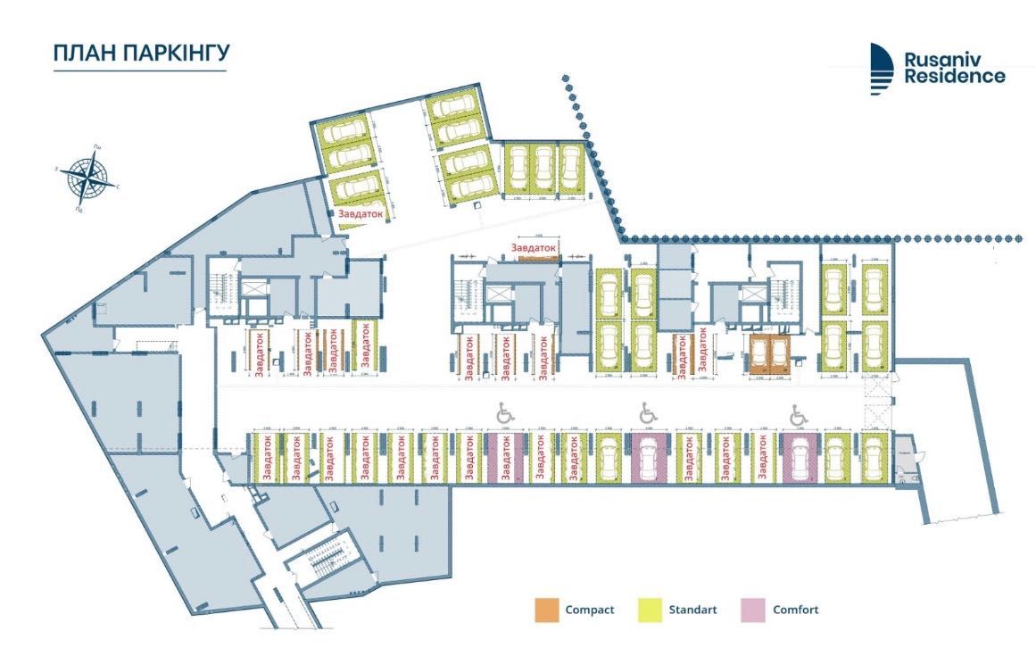 Паркоместо в ЖК Rusaniv Residence Русановская набережная