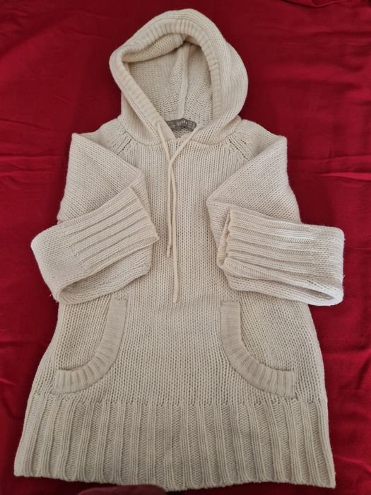 Casaco de malha com capuz