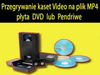 Przegrywanie kaset Video na DVD i  plik MP4 Łódź