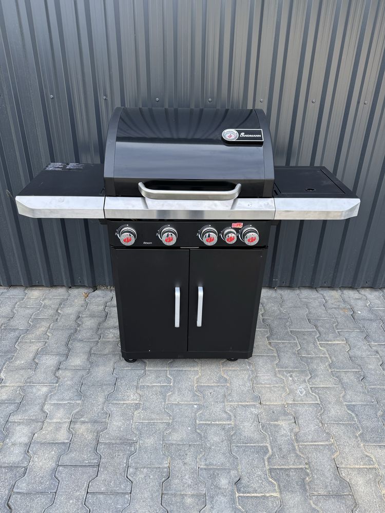 Grill Gazowy LANDMANN Rexon PTS 4.1, czarno-srebrny