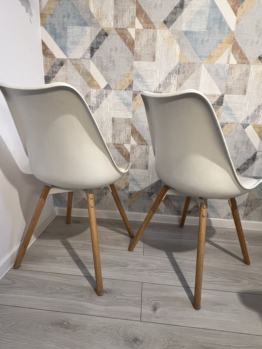 Krzesła Jysk Kastrup białe 2szt.