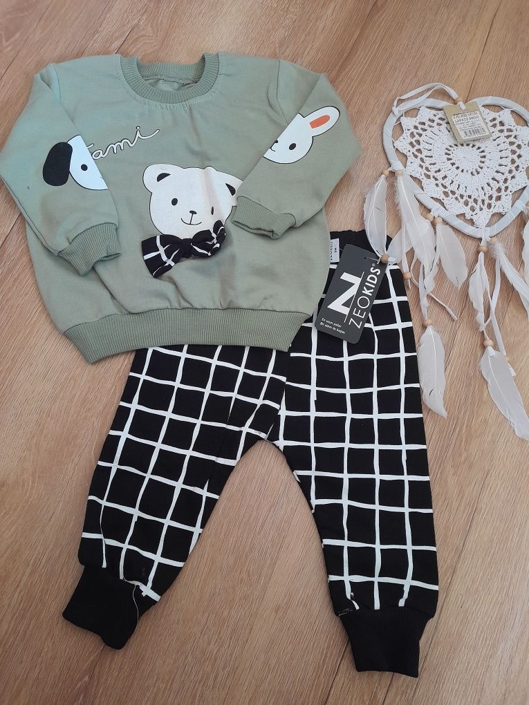 Komplet dres zestaw bluza spodnie 12 miesięcy 80