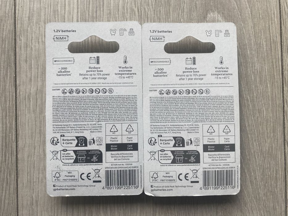 8x Akumulatorki GP AAA R3 800mAh Okazja