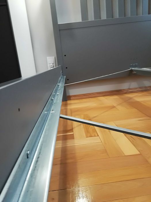 Łóżko HEMNES, 160x200 cm, szare, używane, stan bdb