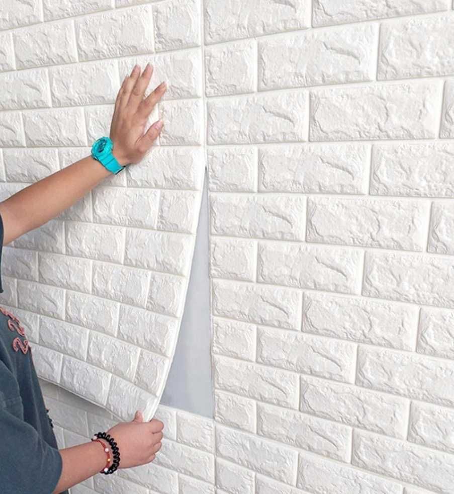 Panele Cegła Tapeta 3D Samoprzylepna 70x77 – Zestawy 10 sztuk - 5,4m2